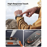 Screen Protector For Apple Watch Ultra 3/Ultra 2/Ultra 49Mm - 2Pack Tempered Glass & 1Pack Titanium Alloy Bumper Frame, Keep Original Cover, Sensitive Touch For Iwatch Ultra 2025/2024/2023/2022