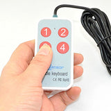 1.8Meter /6Feet Usb Durable Game Handle Mini Button 4 Keys Switch User-Defined Keyboard For Game Laptop White