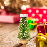 12 Pieces Mini Christmas Knit Hats Round Tiny Santa Hats With Pom Pom Knitting Doll Caps For Crafts Small Santa Caps Crafts Christmas Tree Ornaments For Diy Hair Accessories (Red)