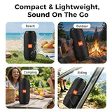 TG Portable Bluetooth Speaker, IPX4 Waterproof Wireless Speaker with Subwoofer, 10W Stereo Pairing, Mini Loud Speaker for Biking & Traveling,