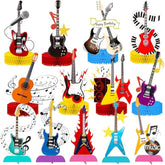 Music Guitar Honeycomb Centerpieces 13Pcs Guitar Birthday Party Table