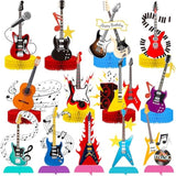 Music Guitar Honeycomb Centerpieces 13Pcs Guitar Birthday Party Table