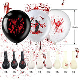 45 Pack Scary Halloween Balloons 12 Inch Bloody Latex Zombie Vampire Party Decor
