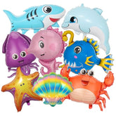 8pcs Sea Animal Foil Balloons for Ocean Themed Baby Shower and Birthday Decor