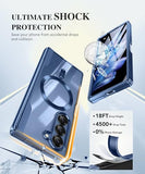 for Galaxy Z Fold 7 Case, Compatible with Magsafe, Built-in Screen Protector & Hinge Protection, Clear Plating Design Full-Body Slim Shockproof