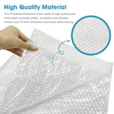 Foam Flat Screen TV Cover and Bubble TV Protective Cover Fits Up to 65''W x 36''H, Flat Screen TV Protection During House Moving,Home Renovation, or