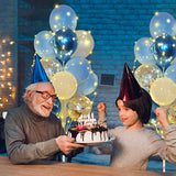 Balloon Stand Kit For Floor With String Light 2 Set Baby Blue Centerpieces Balloon Holder Decoration For Wedding Baby Shower Birthday Party Bachelorette Party