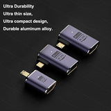 8K Micro Hdmi To Hdmi Adapter (3 Pack), 90 Degree Left And Right Angle Micro H