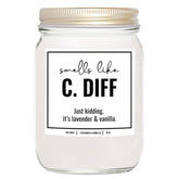 You Nique Designs, Smell Like C. Diff Registered Nurse Candle, 4 Oz, Funny Nurse Gifts For Women, Rn Candle For Nurses, Gi Nurse Appreciation, Future Nurse Graduation Gift (Lavender & Vanilla)