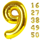 40 Inch Gold Balloon Number 9,Jumbo Mylar Foil Helium Balloon For 9 19Th 29Th 39Th 90Th 99Th Digital Balloons For Birthday Party,Wedding Anniversary Party Decorations