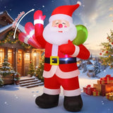 9 Ft Animated Christmas Decorations Santa Inflatables, Outdoor Christmas Santa Claus Carry Gift Bag&Shaking Hand Blow Up