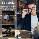 For Samsung Galaxy A54 5G Case Vintage Pu Leather Wallet Case Tpu Bumper Card Slots Hands-Free Kickstand Magnetic Closure Shockproof Flip Folio Case For Samsung Galaxy A54 5G - Coffee Brown