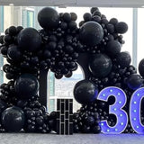 110Pcs Black Balloons Different Sizes 18/12/10/5 Inch, Matte Black Lat