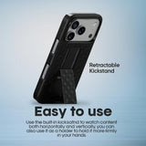 For Iphone 17 Pro Holster Case, Belt Clip Case For Iphone 17 Pro, Shell Holster Combo I Phone 17 Pro, Slim Rugged Drop Shockproof Protective Cover With Kickstand (6.3") | Ranger V1 Series