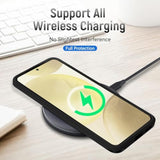 For Galaxy S24 Case With Screen Protection: Heavy Duty Protective Shockproof And Scratch Proof Cell Phone Case For Samsung Galaxy S24-Black