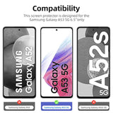 3-Pack Samsung Galaxy A53 5G Tempered Glass Screen Protector Anti-Scratch