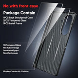 For Samsung Galaxy Z Fold 7 Case With 360° Magnetic Stand - Military Grade Shockproof Case With 2 X Screen Protector, Compatible With Magsafe, Carbon Fiber Texture Design For Z Fold 7, Black