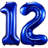 Navy Blue 12 Balloon Numbers,40 Inch Dark Blue 12 Or 21 Birthday Balloons Large Foil Mylar Balloons Number 12 For Birthday Party Anniversary Decorations