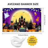 Happy Halloween Banner Trick or Treat Backdrop Party Decorations for Kids Indoor Outdoor