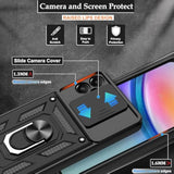 Samsung Galaxy A05 Case 2-Pack with Screen Protector Slide Camera Cover Black