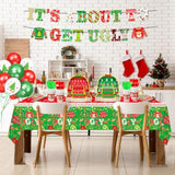 176 Pcs Ugly Sweater Party Decorations - Christmas Party Supplies Includes Plates, Napkins, Cups, Forks, Knives, Banner, Tablecloth, Balloon Garland Kit For Christmas Party Decorations, Serves 25