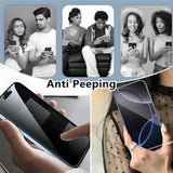 Magnetic Privacy Case For Iphone 16 Pro Max, Anti Peep Magnetic Adsorption Double Side Tempered Glass Full Body Case Privacy Screen Protector Metal Titanium Frame Clear Back Phone Case Cover Pink