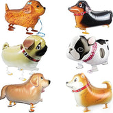 6 Pcs Walking Puppy Dog Balloons for Animal Theme Birthday Party Decor
