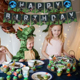 Dinosaur Happy Birthday Banner, Cool Dino Birthday Party Supplies, Jurassic Theme Decorations Banners, Reusable Dinosaur Celebration Party Backdrop Signs For Boys & Girls