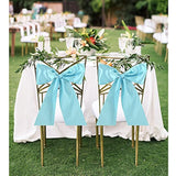 4 Inch Wide Light Blue Solid Satin Ribbon 22Yd Fabric Large Ribbon For