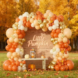Fall Balloon Arch Garland Kit: Orange, White & Gold Party Decor