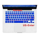 Korean Language Silicone Keyboard Cover Skin For Macbook Pro 13" 15" 17" (2015