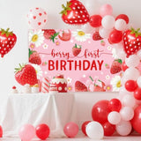 Strawberry Birthday Party Decorations For Girls Sweet One Birthday Decoration Backdrop For Berry First Birthday Party Supplies?5Ft X 3Ft?