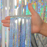 Foil Fringe Curtains New Years Eve Party Supplies 2026 - 3 Pack 3.2 X 8.2 Ft Silver Tinsel Curtain Photo Backdrop For Birthday Party Or Disco Party Decorations