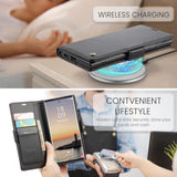 Samsung Galaxy S24 Ultra Wallet Case with RFID Blocking, Black - Premium Protection for Your Phone