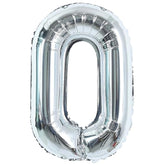 40" Silver Letter O Foil Balloon – Large Helium Mylar Balloon for Birthday & Anniversary Decorations