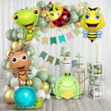 6Pcs Insect Foil Balloons Bee Ladybug Ant Mantis Frog Snail for Party