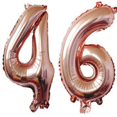 40Inch Rose Gold Foil 46 Helium Jumbo Digital Number Balloons, 46Th Bi
