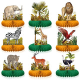 Safari Animal Centerpieces – Jungle Theme Baby Shower & Birthday Decor, Set of 9