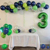 Blue And Green Balloon Garland Kit, Navy Blue Dark Green Balloon Garla