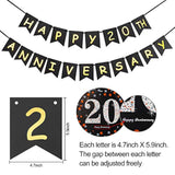 20Th Anniversary Decorations Kit - Including Glitter Banner, Hanging Swirls, Poms - Wedding Party Decorations