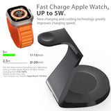 3 In 1 Charging Station For Apple Devices,Mag-Safe Charger Stand Fast Charging,Wireless Charger For Iphone 16/15/14/13/12 Series,& Airpods,& Iwatch(Usb-C Charger Included)