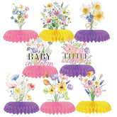 8Pcs Wildflowers Honeycomb Centerpieces 3D Table Little Wildflowers Centerpieces Spring Flower Theme Women Girl Birthday Party For Mother'S Day Valentine'S Day Table Decor Supplies