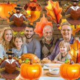 Thanksgiving Balloons Set 9Pcs Turkey Pumpkin Acorn Maple Leaf Foil Balloons for Fall Decor