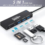 Usb 3.0 Hub With Sd/Tf Card Reader, 5 In 1 Docking Station Usb Data Hub Usb Sp