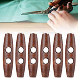 Sewing Wood Toggle Buttons, 50Pcs Toggle Buttons, 2 Holes Wood Buttons