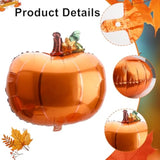 12 Pcs Pumpkin Foil Balloons Orange Fall Thanksgiving Harvest Party Decorations