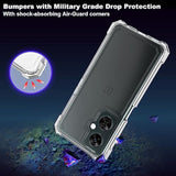 Case For One Plus Nord N30, Oneplus Nord N30 Phone Case With Screen Protector Tempered Glass, 2 Layer Structure Protection, Shockproof Corner Tpu Bumper, Slim Silicone Cover For One+ N30-Clear