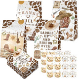 24 Pcs Cowboy Goodie Bags With Stickers - Cowboy Themed Birthday Party Favor Bags, Perfect For Kids' Cowboy Party Supplies And Treat Bags