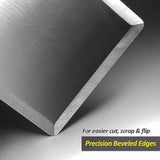 Extra Wide Spatula, Large Metal Spatula With Full Tang Wooden Handle & Beveled Edges For Skillets, Griddles & Grills, Pancake Flipper, Smash Burgers, 6 X 5-Inches