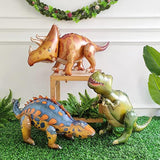 3PCS Large Dinosaur Balloons – 38" T-Rex, Triceratops & Ankylosaurus for Party Decorations